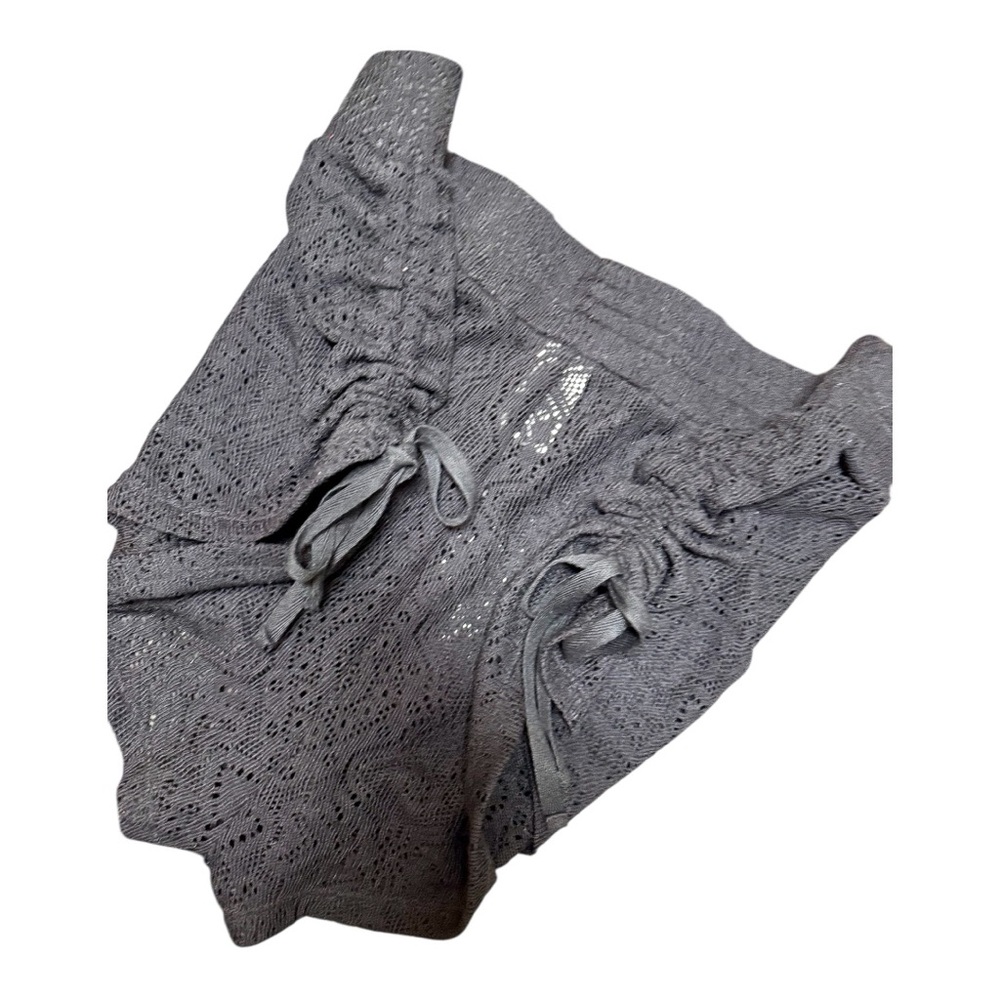 Women Side Drawstring Mesh Cover Up Shorts Like New - Picture 4 of 6